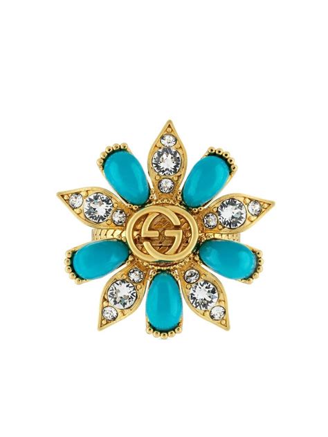 gucci flower ring|gucci interlocking g ring.